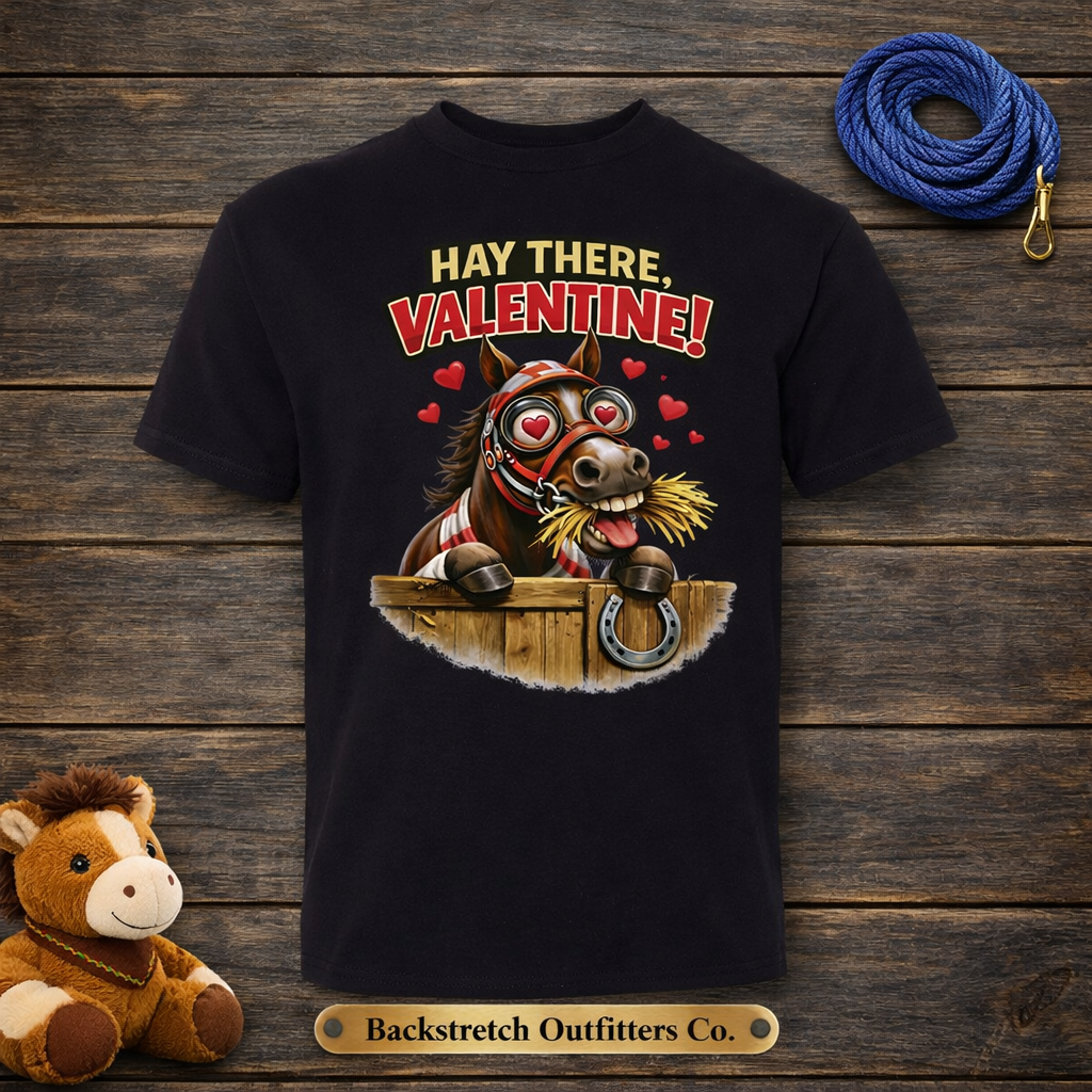 BSCO Hay There Valentine! Hanes Youth Ringspun Cotton T