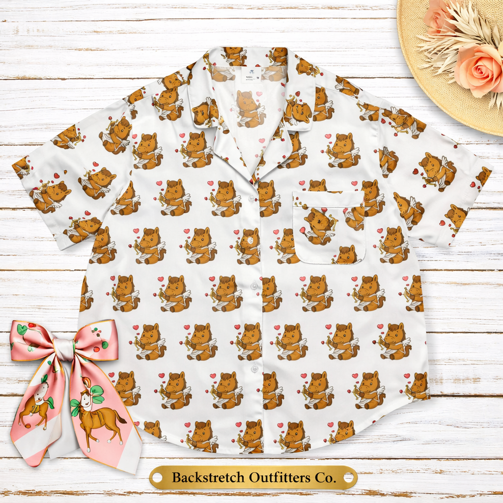 BSCO - Valentine Breezie All-over: Women’s Short Sleeve Pajama Top