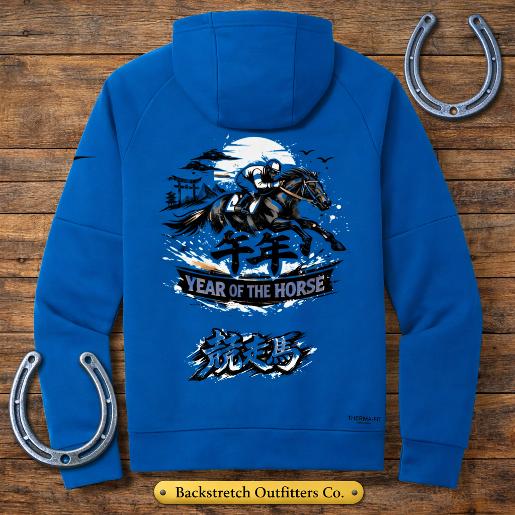 BSCO - Year of the Horse 2026: White Out Fleece 1/4 Zip Hoodie
