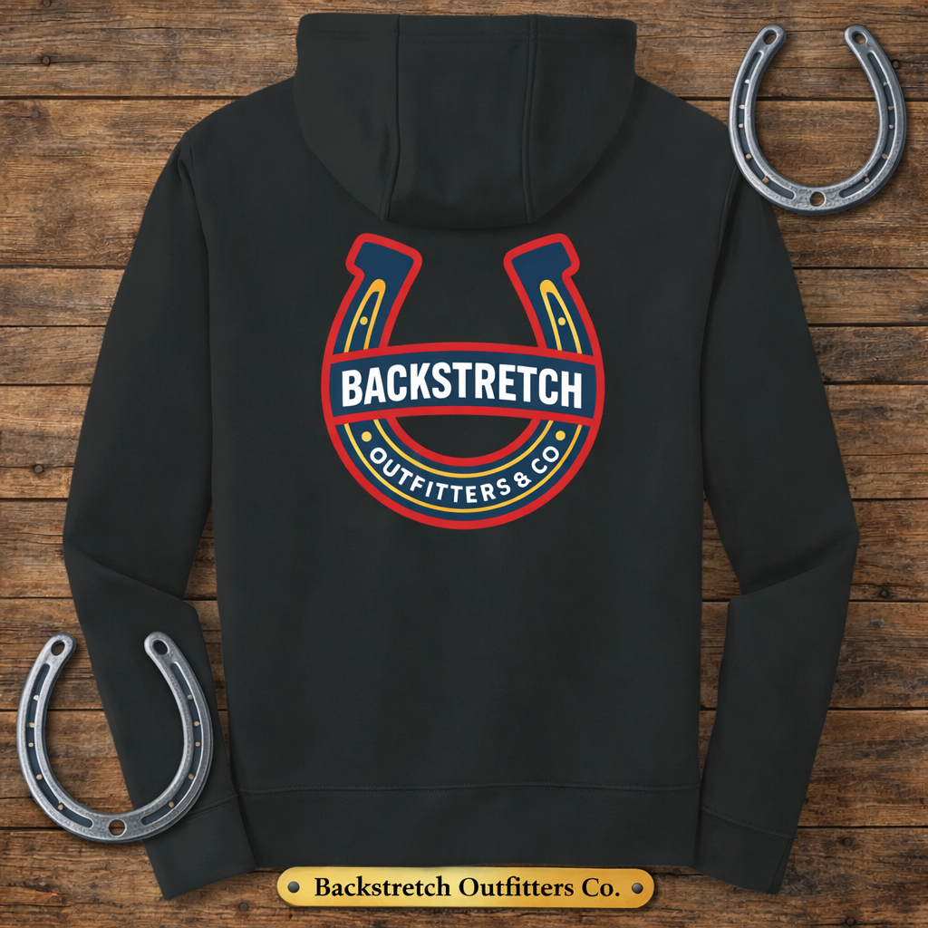 BSCO - Horseshoe LOGO Branded Port & Co. Fleece Pullover Black