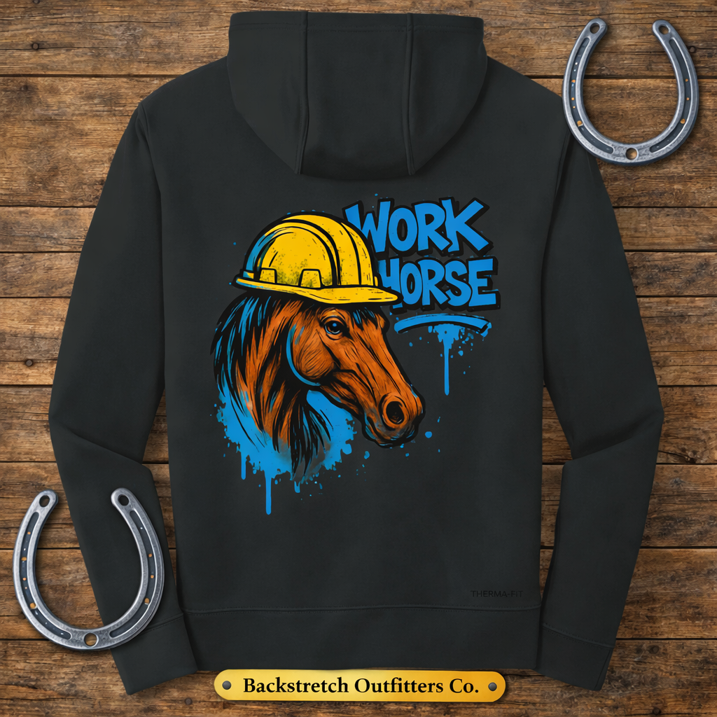 BSCO - Graffiti Work Horse Port & Co. Perf. Fleece Pullover Hoodie