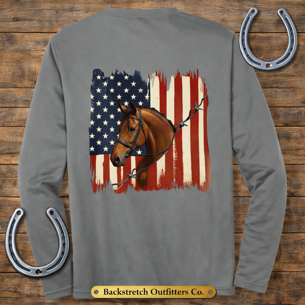 BSCO - Broken Flag Horse: Sport-Tek Performance Long Sleeve