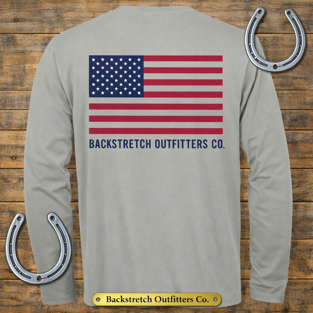 BSCO - American Flag: Sport-Tek Long Sleeve