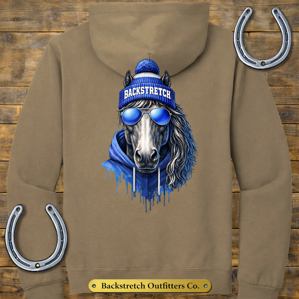 BSCO - Blue Beanie: Jerzees Nublend Pullover Hoodie