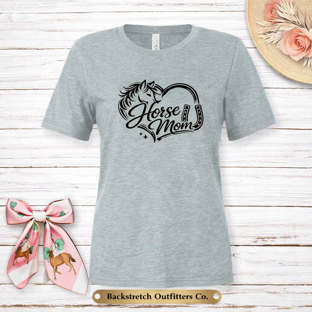 BSCO Horse Mom Bella Canvas Women's Relaxed T-Shirt Short Sleeve