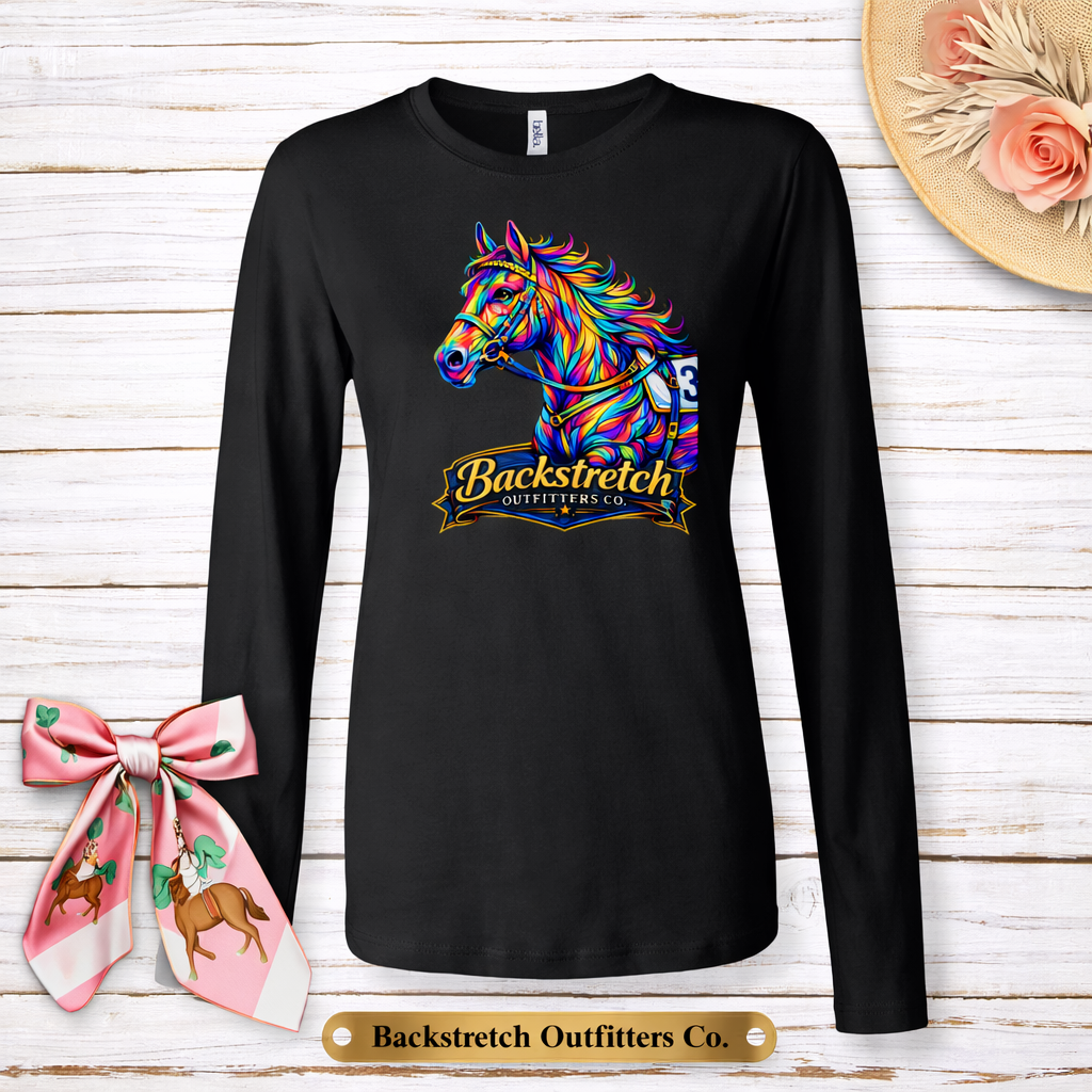 BSCO Rainbow Branded Race Horse Bella Long Sleeved T-Shirt