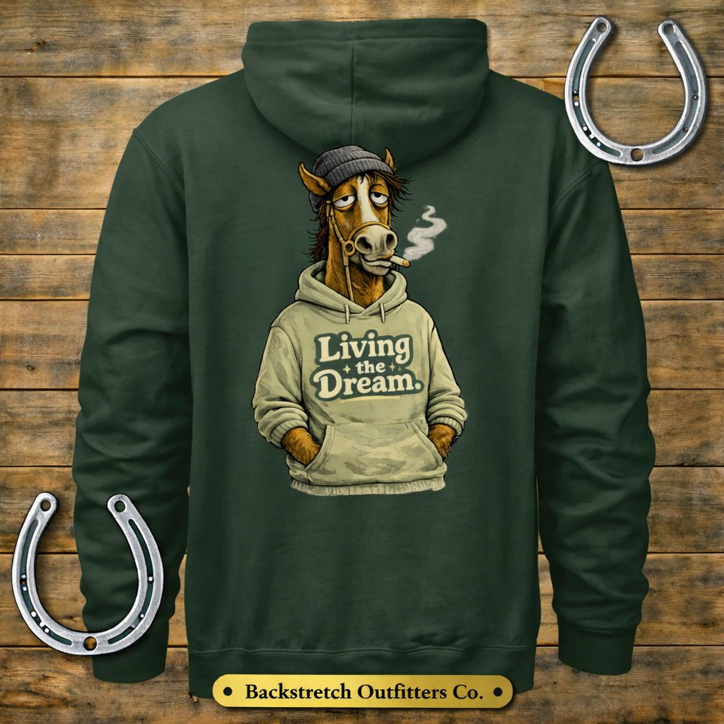 BSCO Living The Dream Hanes Ultimate Pullover Hooded Sweatshirt