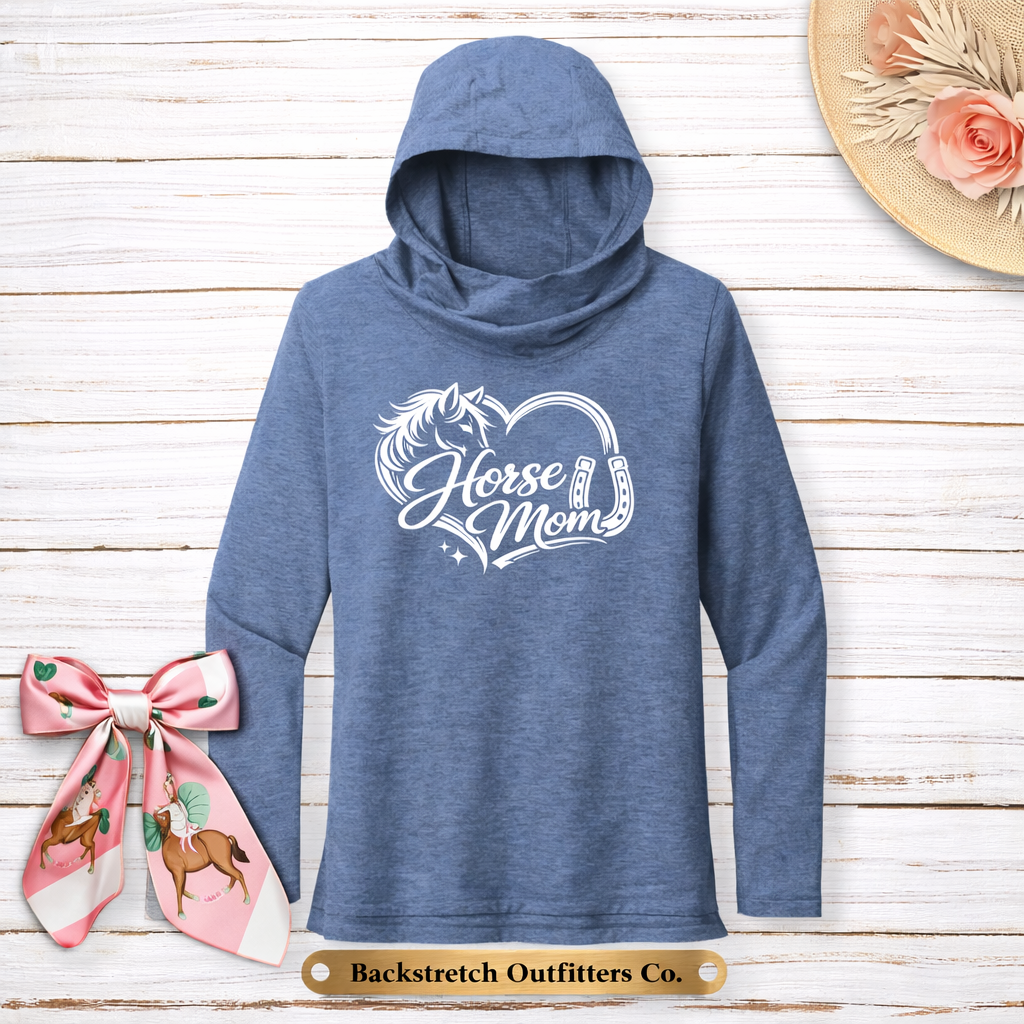 BSCO Horse Mom Sport-Tek Long Sleeve Hooded Shirt