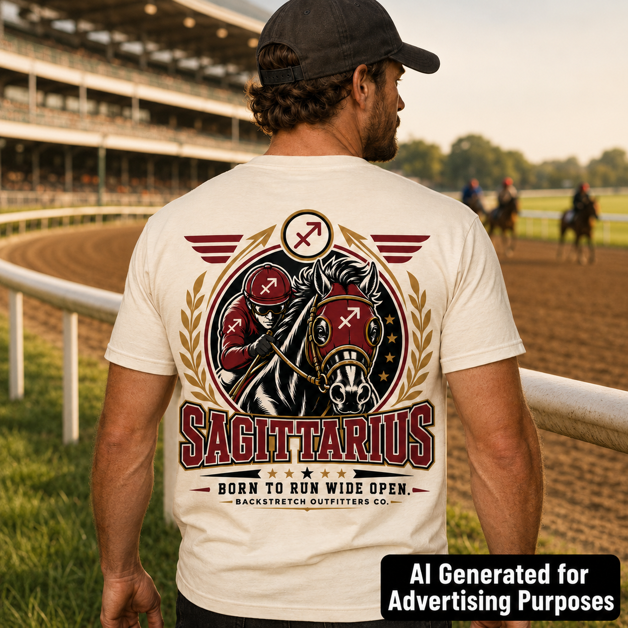 Sagittarius Horse Racing Shirt, Born to Run Wide Open Zodiac Graphic Tee, Racehorse Jockey T-Shirt, Astrology Gift for Horse Lovers