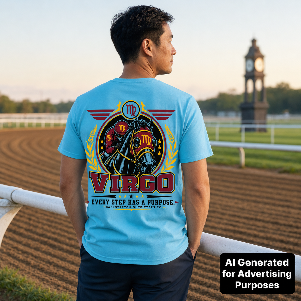Virgo Horse Racing Shirt, Every Step Has a Purpose Zodiac Graphic Tee, Racehorse Jockey T-Shirt, Astrology Gift for Horse Lovers