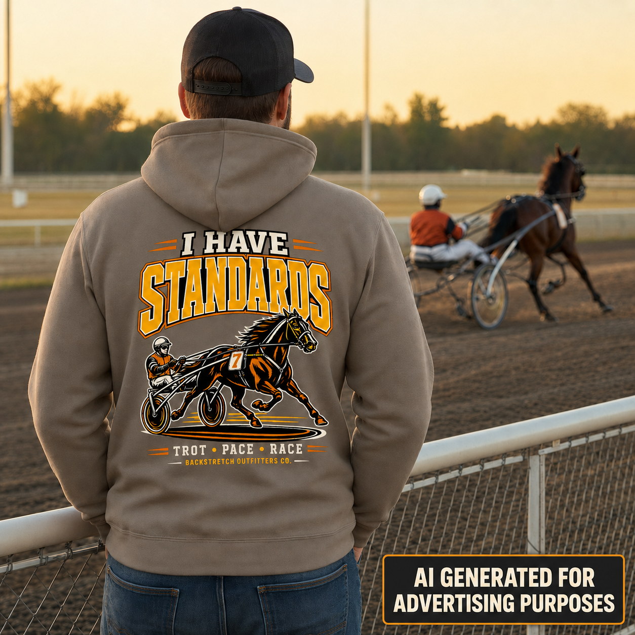 I Have Standards Harness Racing Hoodie, Standardbred Pacer Sweatshirt, Sulky Driver Horse Racing Gift, Equestrian Race Day Apparel