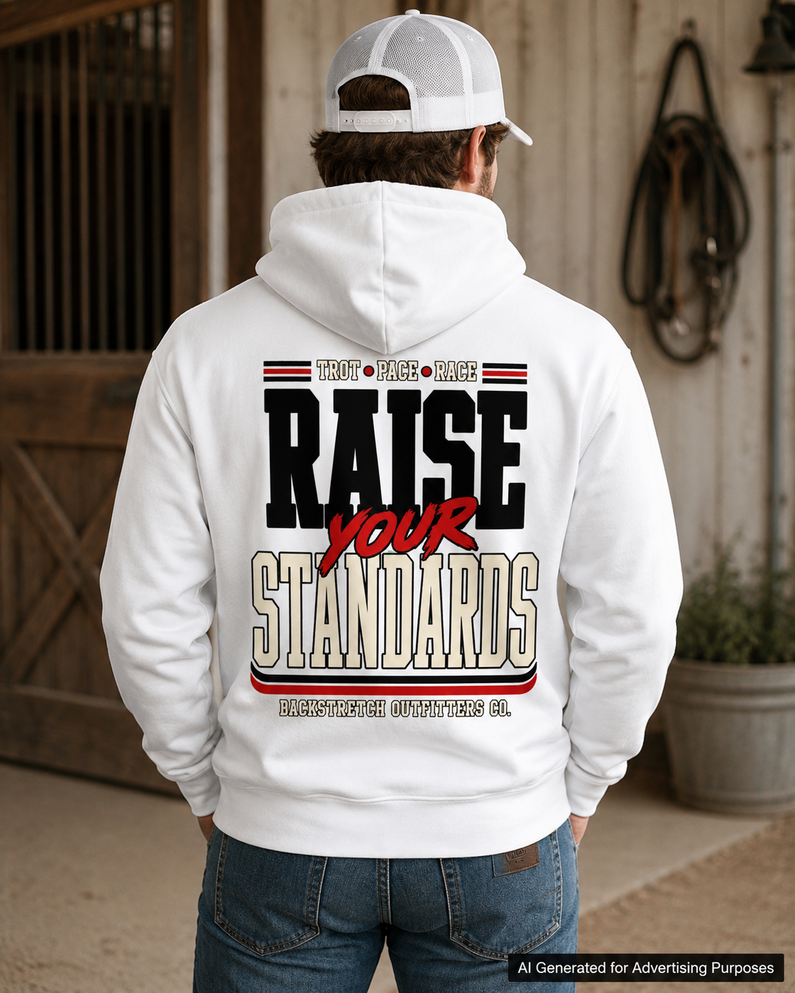Raise Your Standards Harness Racing Hoodie, Standardbred Trot Pace Race Sweatshirt, Horse Racing Gift, Backstretch Apparel