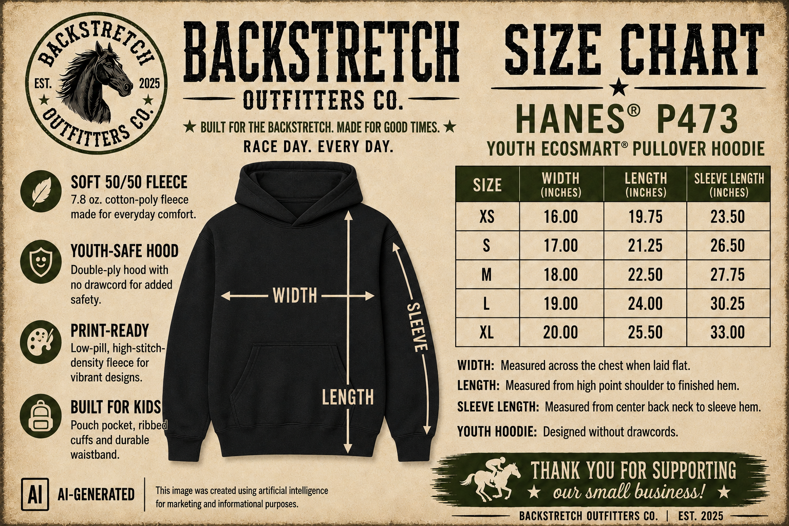 Backstretch Boo Crew Kids Halloween Hoodie, Horse Girl Halloween Sweatshirt, Pony Witch Hoodie, Girls Spooky Horse Hoodie, Trick or Treat Outfit