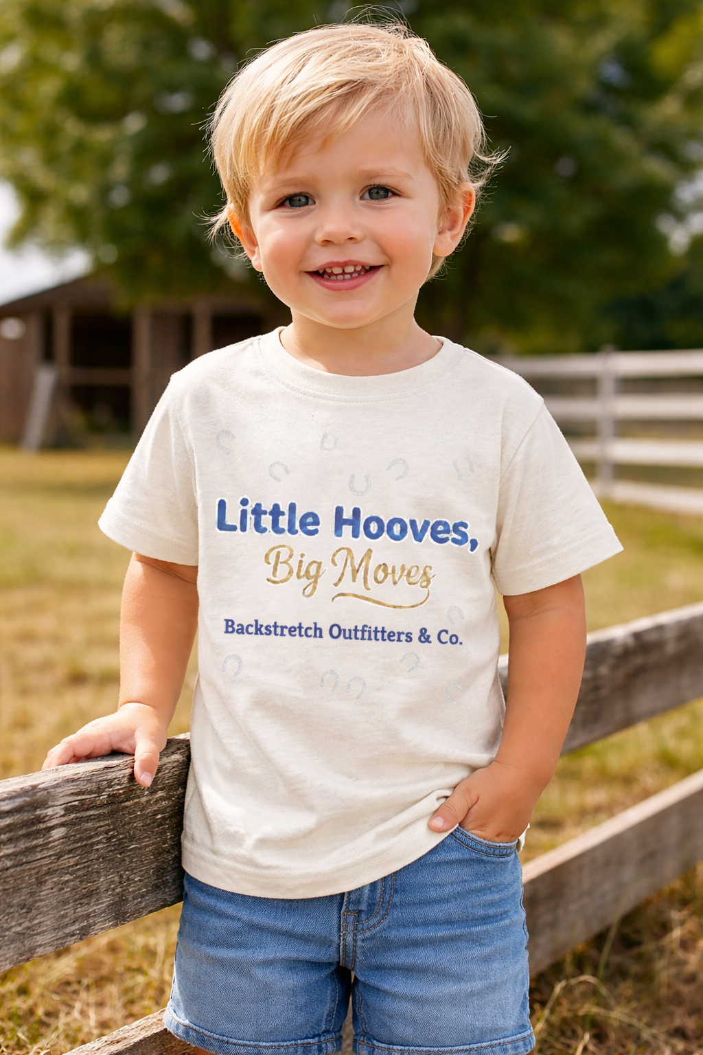 BSCO - Little Hooves Big Moves Baby Shirt | Horse Racing Baby Tee | Equestrian Infant Shirt | Backstretch Outfitters | Horse Lover Baby Gift