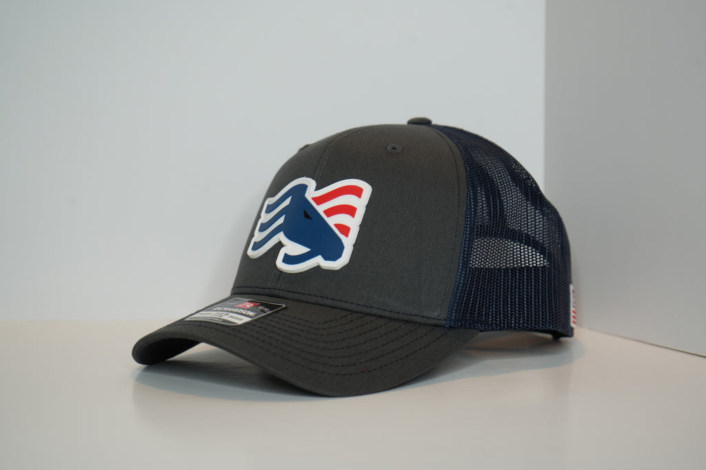 BSCO - Backstretch Outfitters & Co. Traditional 3D Rubber Logo Truckers Snapback Cap