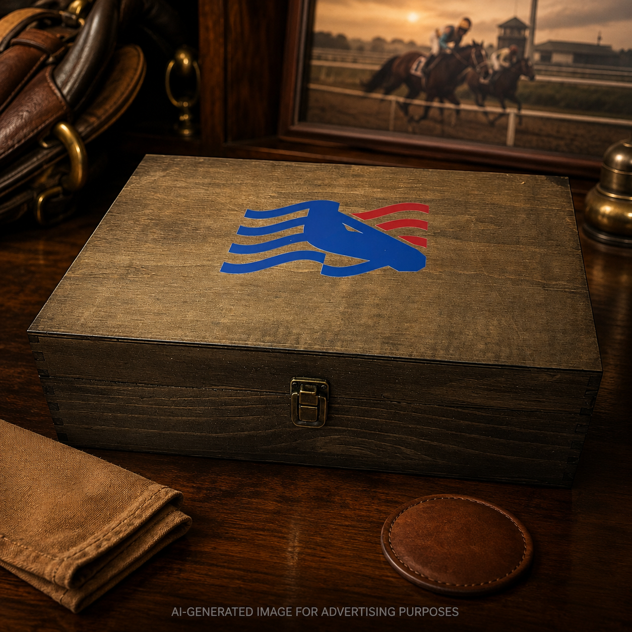 Personalized Whiskey Decanter Set with 4 Engraved Glasses, Custom Wooden Gift Box, Horse Racing Bourbon Gift, Backstretch Barware