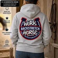 Backstretch Horse Hoodie, Horse Racing Hoodie, Thoroughbred Racing Sweatshirt, Track Life Hoodie, Horse Trainer Gift, Horse Racing Fan