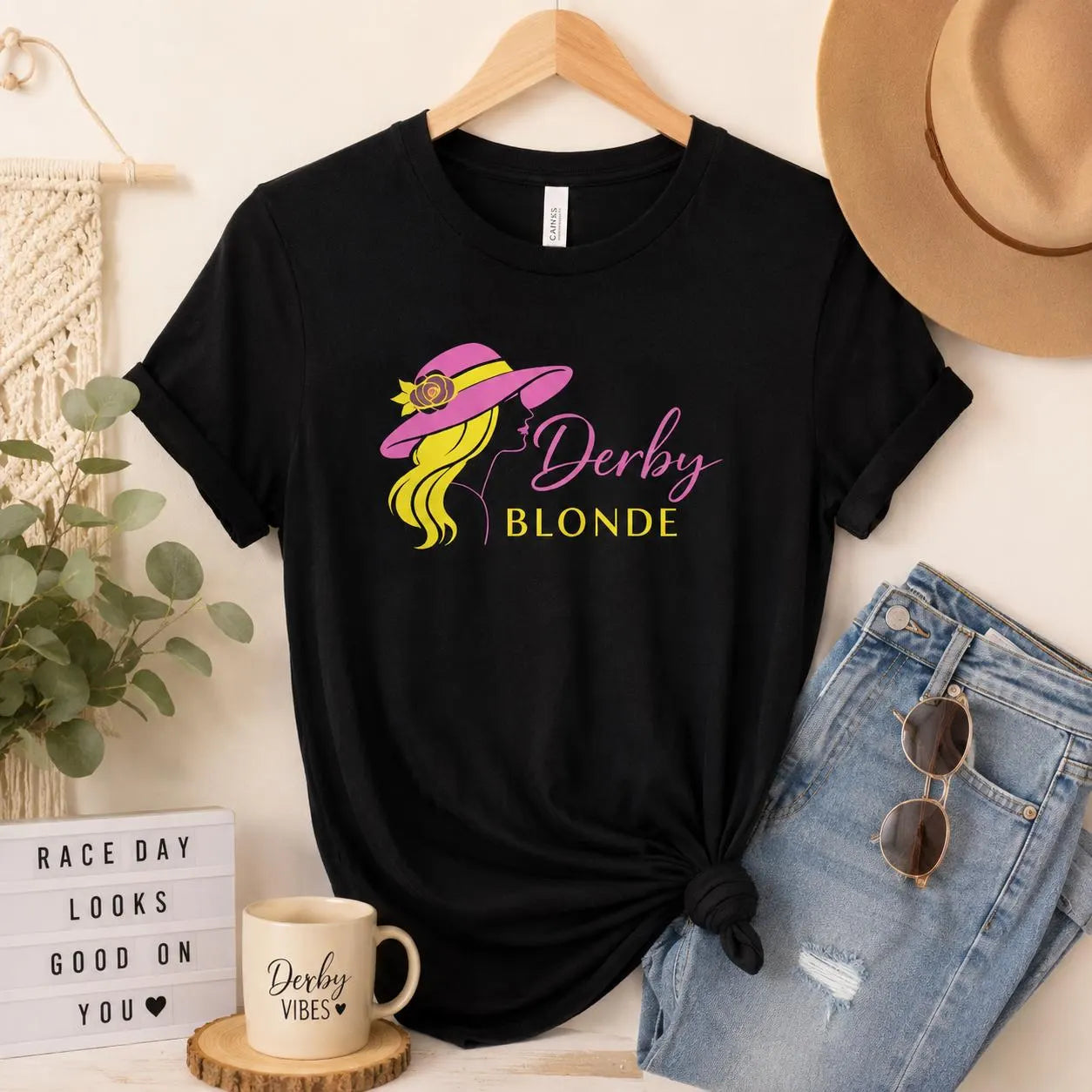 Derby Blonde Shirt, Derby Day Shirt for Women, Race Day Outfit, Derby Party Tee, Horse Racing Shirt, Derby Day Shirt