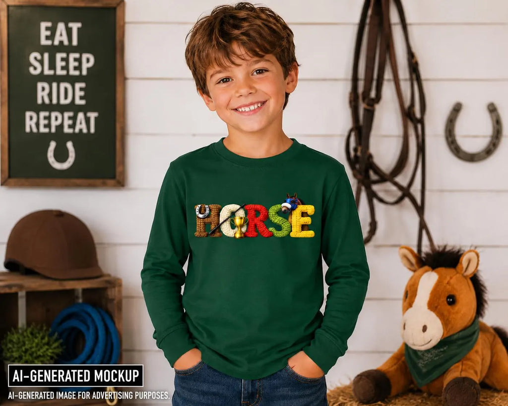 Horse Lover Shirt, Equestrian Shirt, Horse Girl Long Sleeve Tee, Riding Shirt, Horseback Riding Gift, Barn Life Apparel